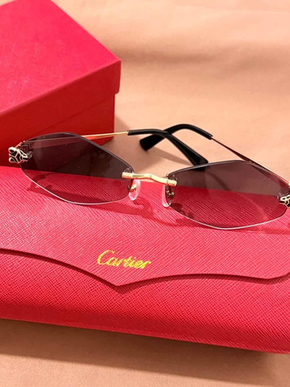Cartier Rimless Black Glasses